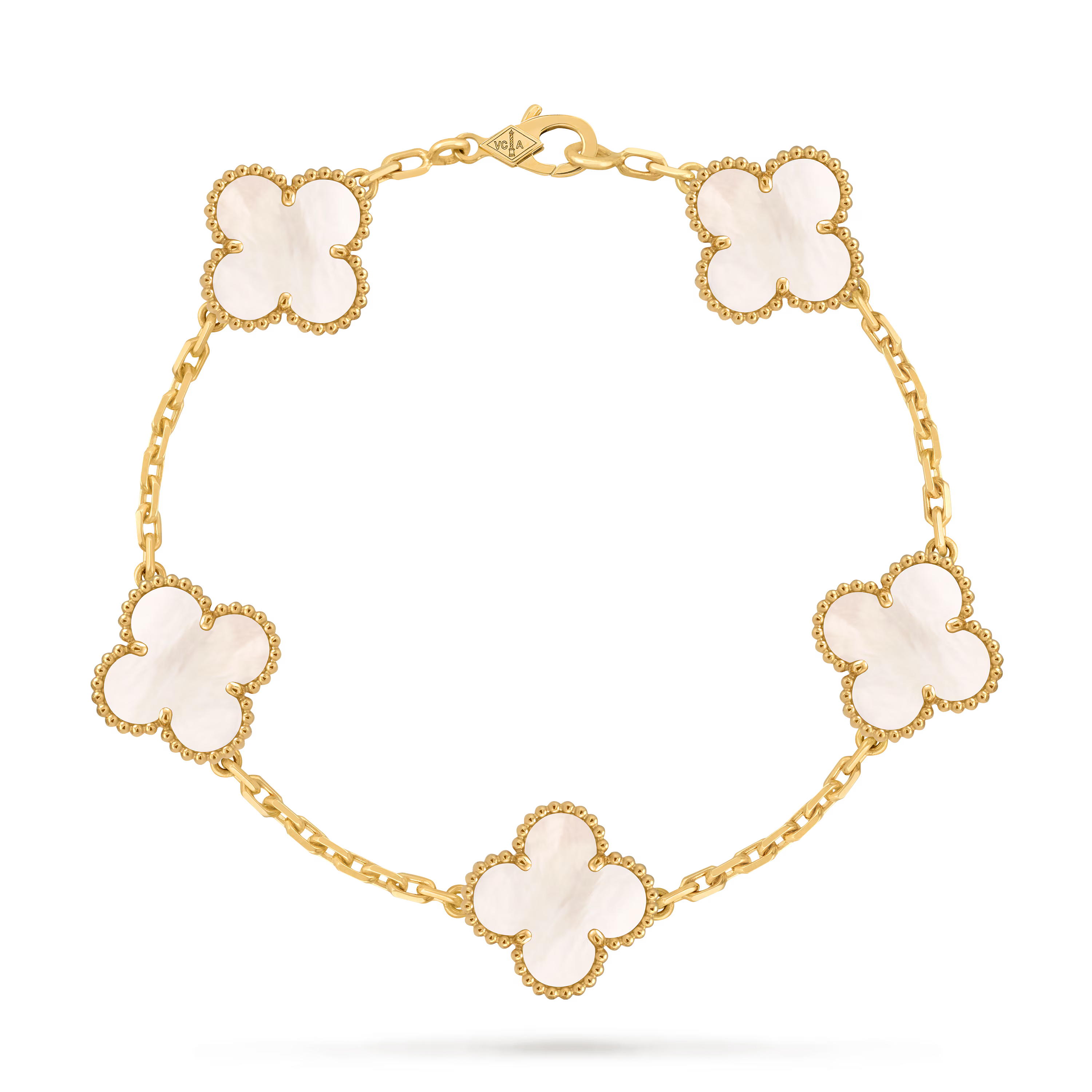 Elara® Pulsera Trébol Ajustable Oro 14K