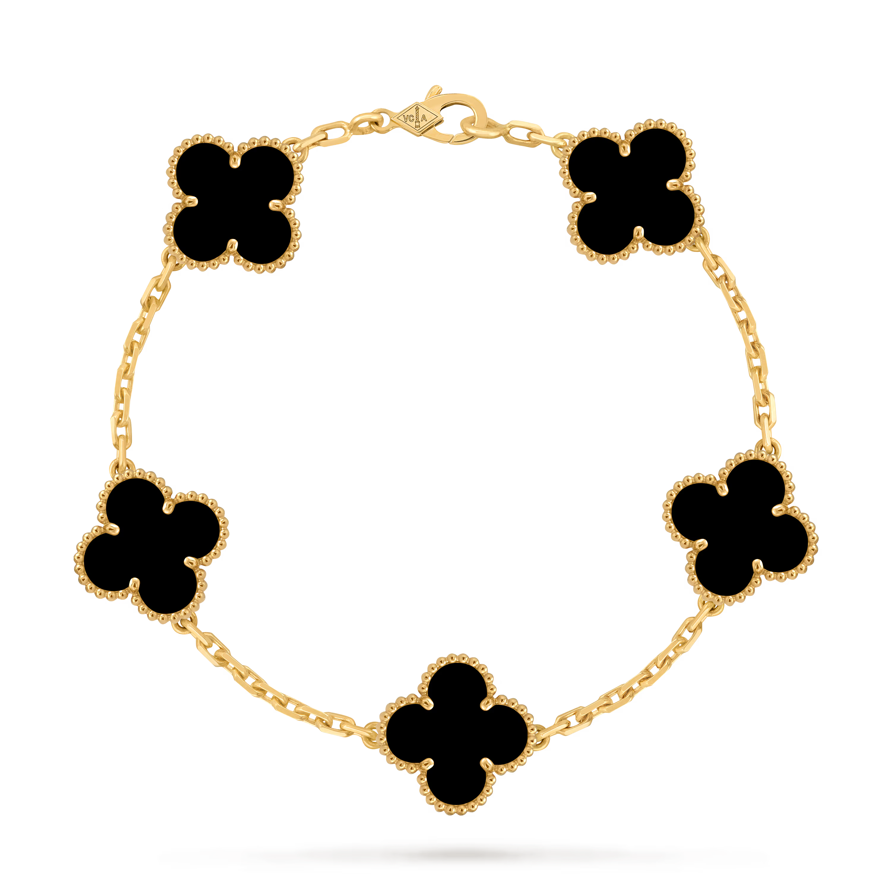 Elara® Pulsera Trébol Ajustable Oro 14K